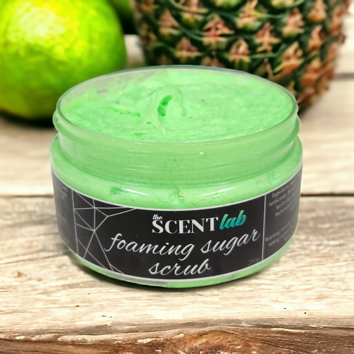 Foaming Sugar Scrub Lime & Pineapple The Scent Lab