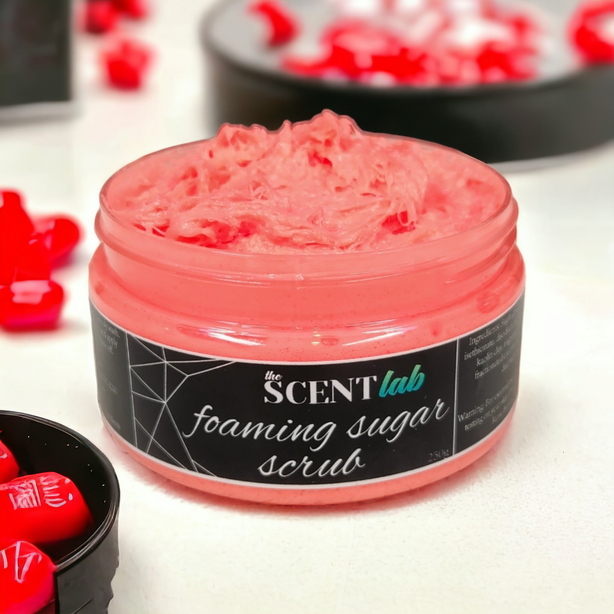 Foaming Sugar Scrub Red Skin Lollies The Scent Lab