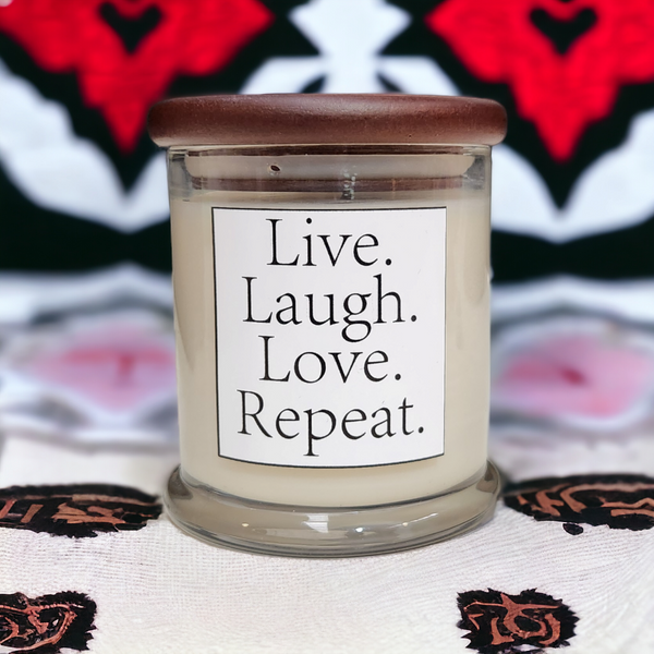 Live. Love. Laugh. Repeat. - 50 Hour Candle