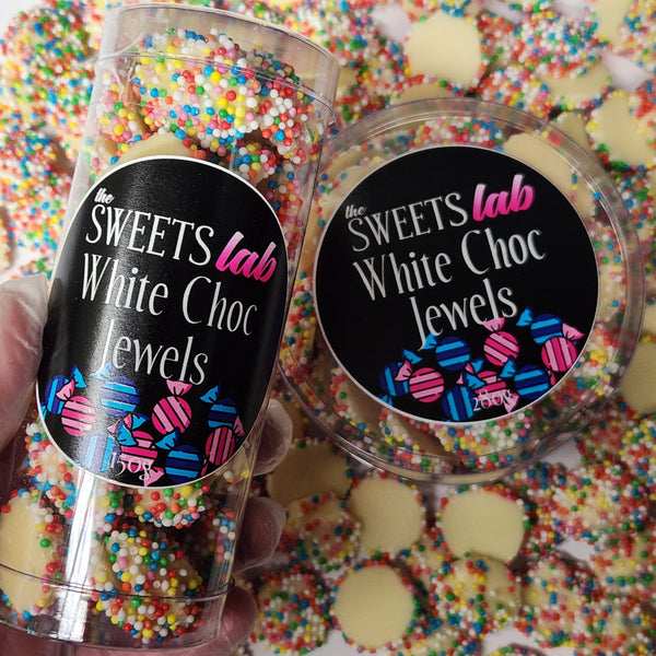 Limited Edition Lolly Cylinders - White Choc Jewels