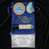 New Beginnings Intention Pouch – Crystal & Aromatherapy Gift Set