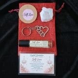 Self-Love Intention Pouch – Crystal & Aromatherapy Gift Set