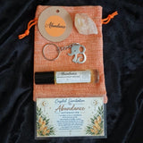 Abundance Intention Pouch – Crystal & Aromatherapy Gift Set