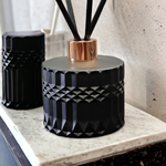 Mandala Reed Diffuser 200ml - Matte Black - lasts 12m+