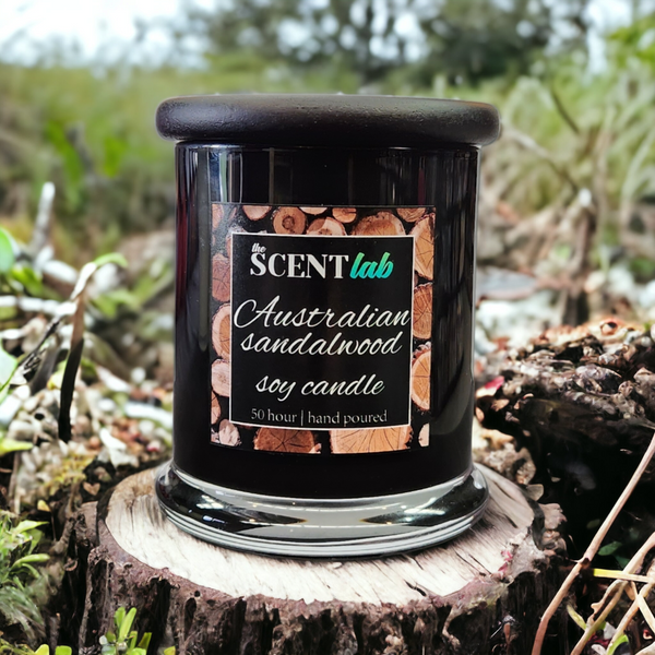 Australian Sandalwood - Opaque Black Candle - 50 Hour