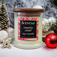 Candy Cane - Clear Candle - 50 Hour