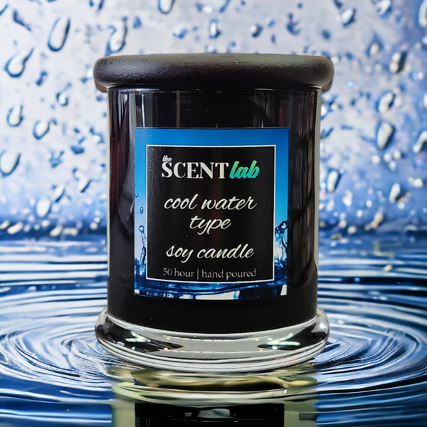 Cool Water - Opaque Black Candle - 50 Hour