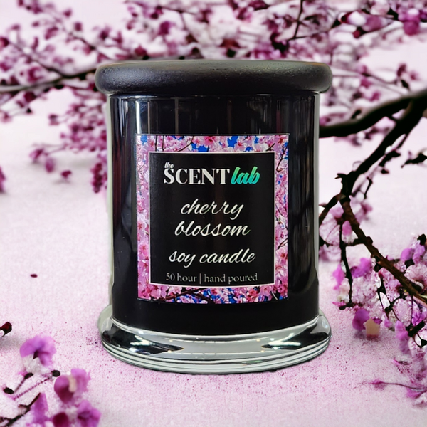 Cherry Blossom - Opaque Black Candle - 50 Hour
