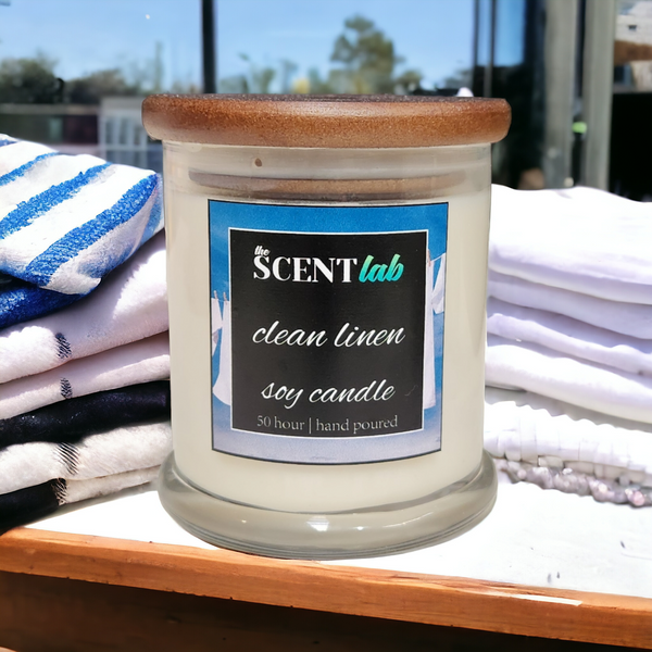 Clean Linen - Clear Candle - 50 Hour