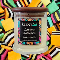 Licorice Allsorts - Clear Candle - 50 Hour