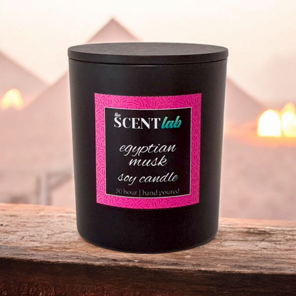 Egyptian Musk - Matte Black / Rose Gold Candle - 50 Hour