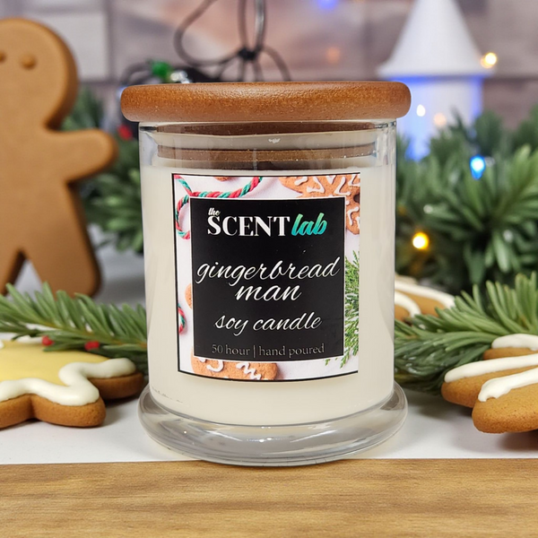 Gingerbread Man Clear Candle - 50 Hour