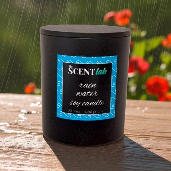 Rain Water - Matte Black / Rose Gold Candle - 50 Hour
