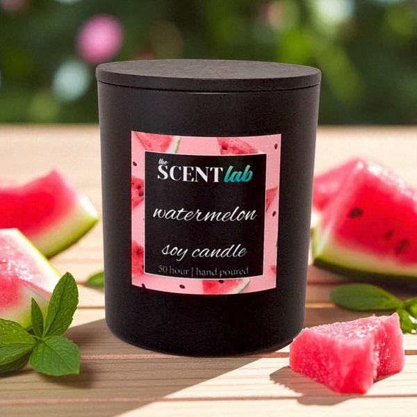 Watermelon - Matte Black / Rose Gold Candle - 50 Hour