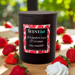 Strawberries & Cream - Matte Black / Rose Gold Candle - 50 Hour