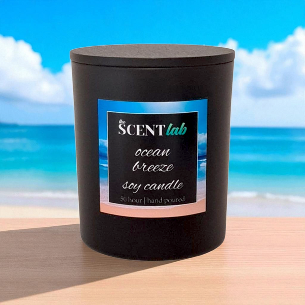 Ocean Breeze - Matte Black / Rose Gold Candle - 50 Hour