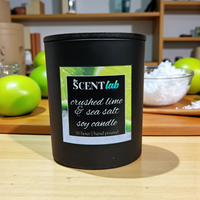 Crushed Lime & Sea Salt - Matte Black / Rose Gold Candle - 50 Hour