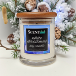 White Christmas Clear Candle - 50 Hour
