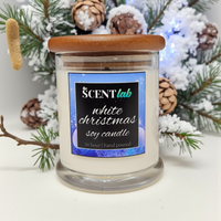 White Christmas Clear Candle - 50 Hour