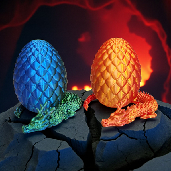 3D Printed Dragon and Egg