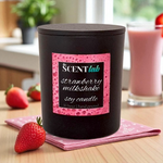 Strawberry Milkshake - Matte Black / Rose Gold Candle - 50 Hour