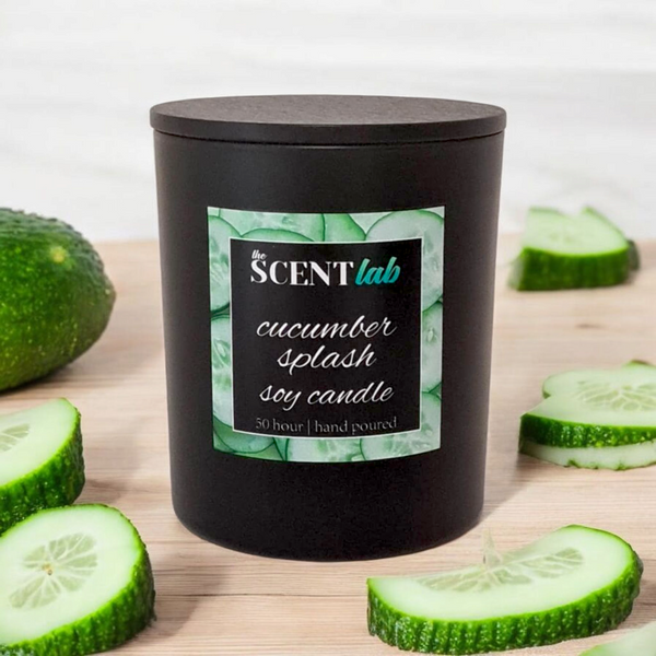 Cucumber Splash - Matte Black / Rose Gold Candle - 50 Hour