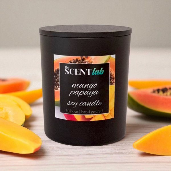 Mango Papaya - Matte Black / Rose Gold Candle - 50 Hour
