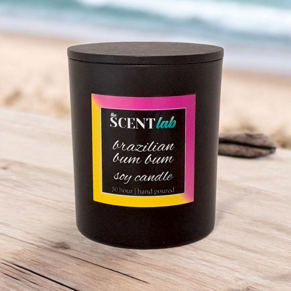 Braz Bum - Matte Black / Rose Gold Candle - 50 Hour