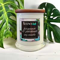 Bergamot and Patchouli - Opaque White Candle - 50 Hour