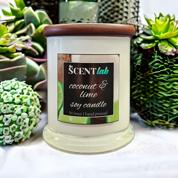 Coconut and Lime - Opaque White Candle - 50 Hour