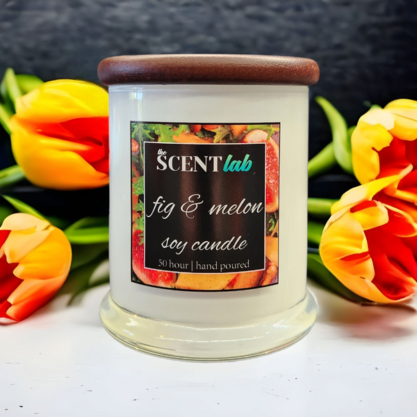 Fig and Melon - Opaque White Candle - 50 Hour