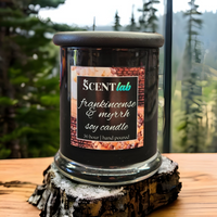 Frankincense and Myrrh - Opaque Black Candle - 50 Hour