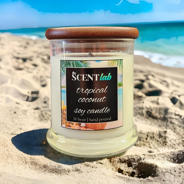Tropical Coconut - Clear Candle - 50 Hour