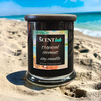 Tropical Coconut - Opaque Black Candle - 50 Hour