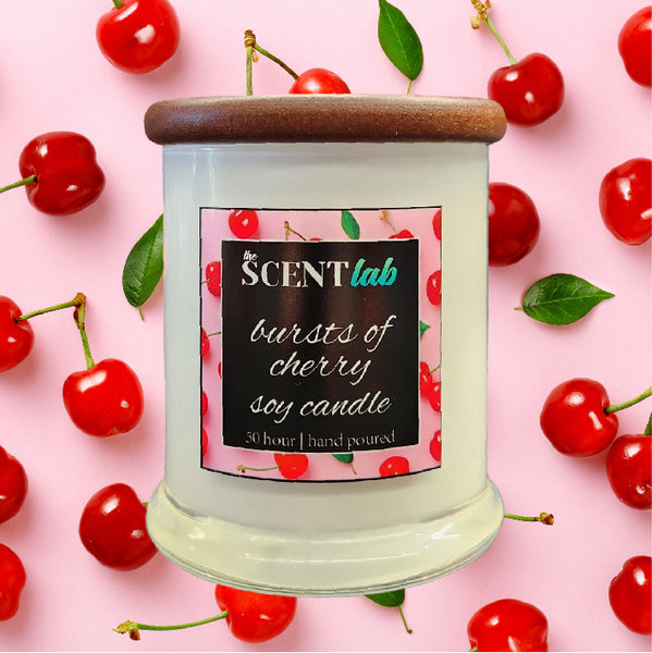 Bursts of Cherry - Opaque White Candle - 50 Hour