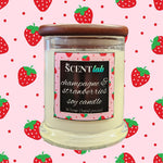 Champagne and Strawberries - Clear Candle - 50 Hour