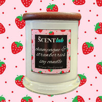 Champagne and Strawberries - Opaque White Candle - 50 Hour