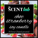Choc Strawberry - Clear Candle - 50 Hour