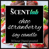 Choc Strawberry - Clear Candle - 50 Hour