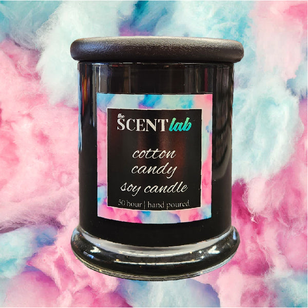Cotton Candy - Opaque Black Candle - 50 Hour
