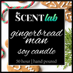 Gingerbread Man - Clear Candle - 50 Hour