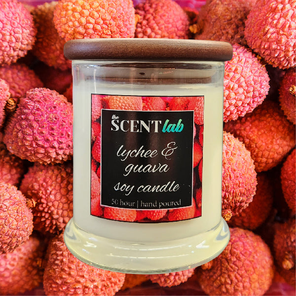 Lychee and Guava - Clear Candle - 50 Hour