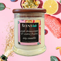 Pink Champagne and Exotic Fruits - Clear Candle - 50 Hour