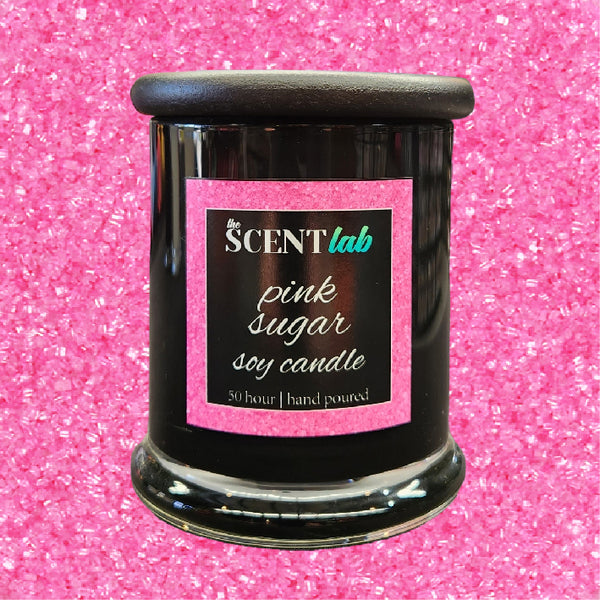 Pink Sugar - Opaque Black Candle - 50 Hour