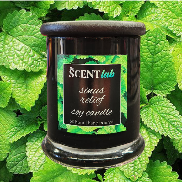 Sinus Relief - Opaque Black Candle - 50 Hour