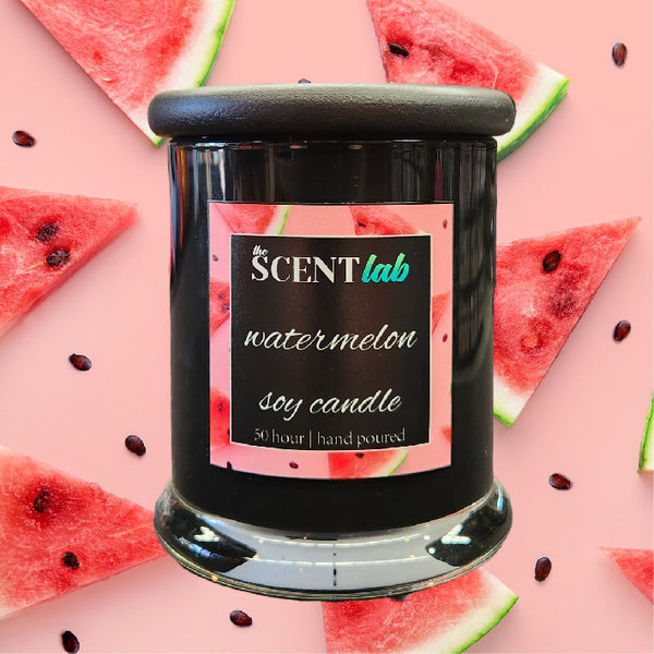 Watermelon - Opaque Black Candle - 50 Hour